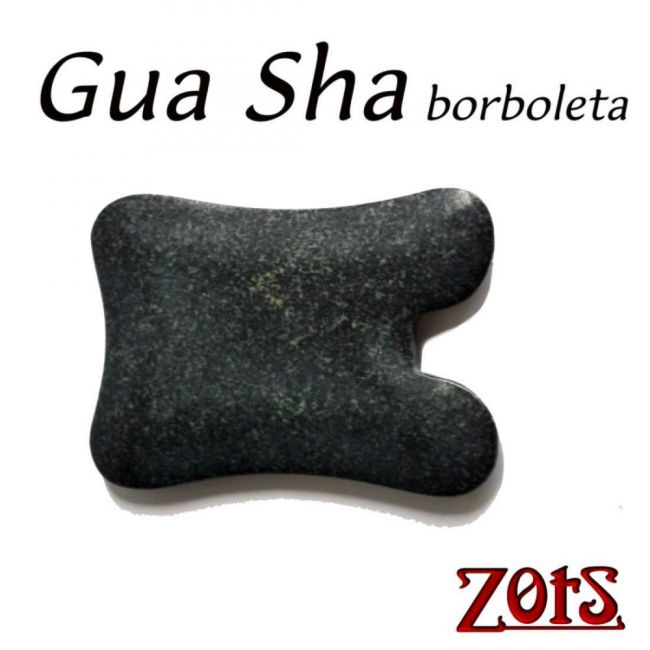 Guashá De Pedra Reconstituída Com Forma De Borboleta