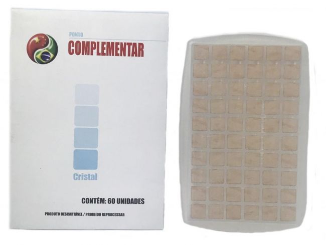 Kit 50 Cartelas Ponto Cristal Com Micropore Para Auriculoterapia